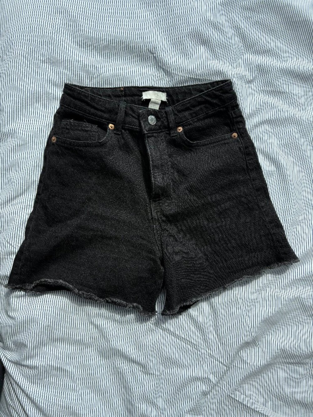 Black Jean Shorts